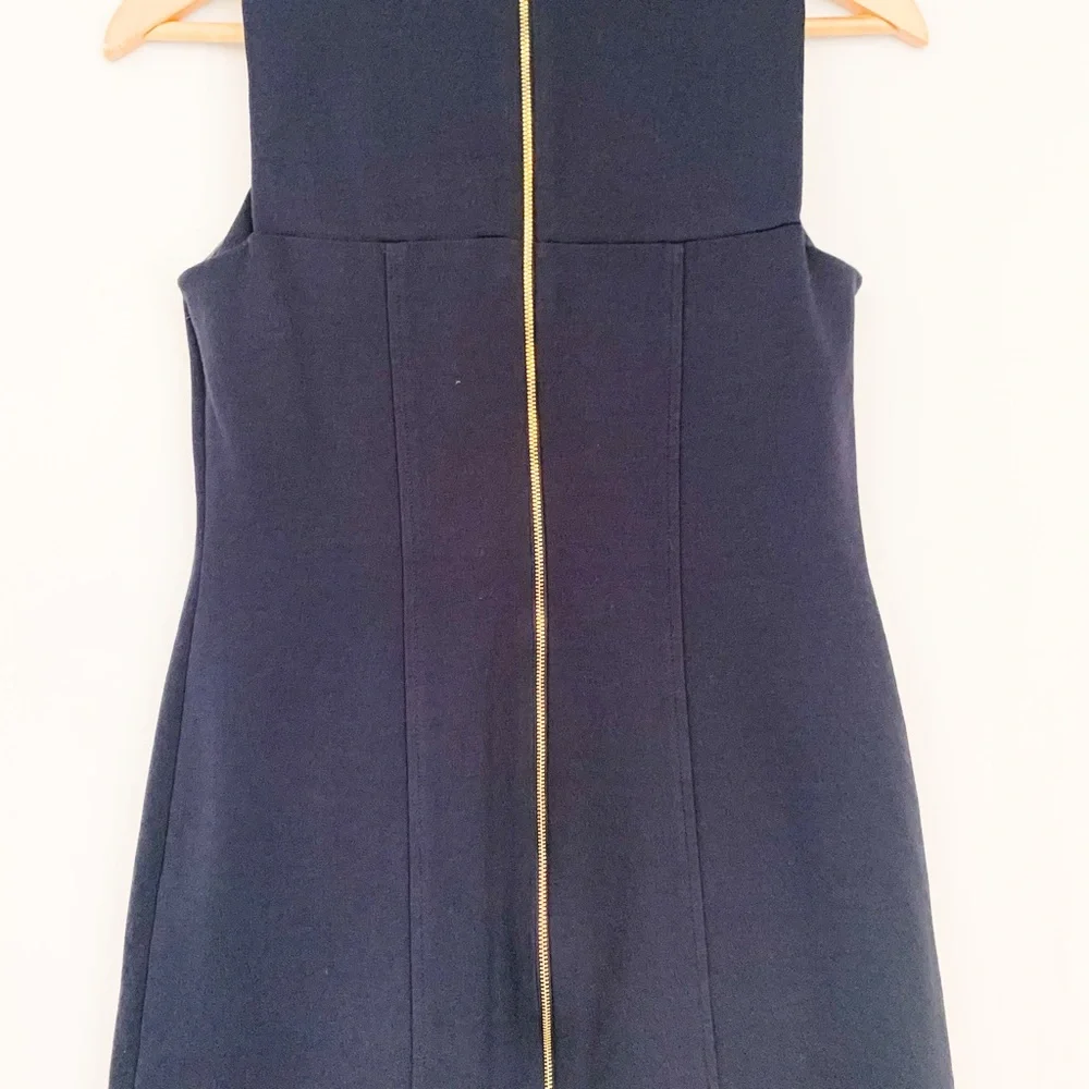 Vince Camuto Soft Navy Blue Sailor Full Back Zip Sleeveless Dress-Size 2 - Picture 10 of 13